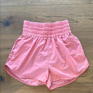 Nike Pink Women's Dri-FIT Ultra High-Waisted 3" Brief-Lined Shorts